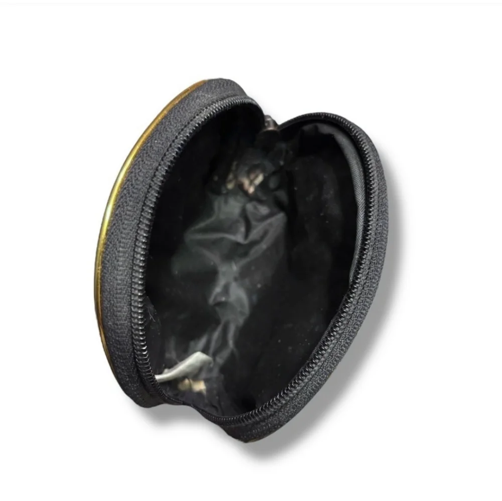 ALLAN EDWARDS by Studio Imports Black Patchwork Leather Zip Pouches Set of Two